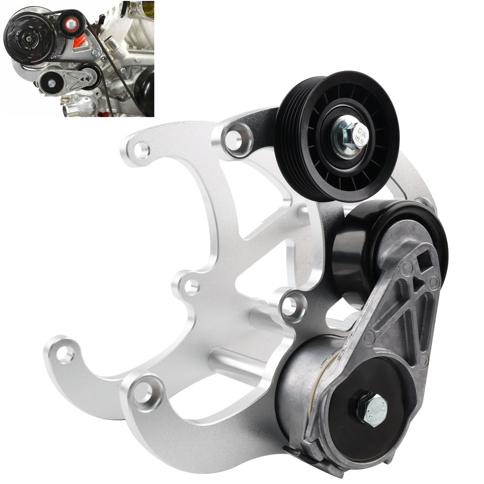 A/C Air Conditioner Compressor Bracket Kit Billet For LS Truck R4 LSX LS3 Camaro LS1 LS3 LS2 LQ4 LQ9 LS6 L92 L99 L33 LR4