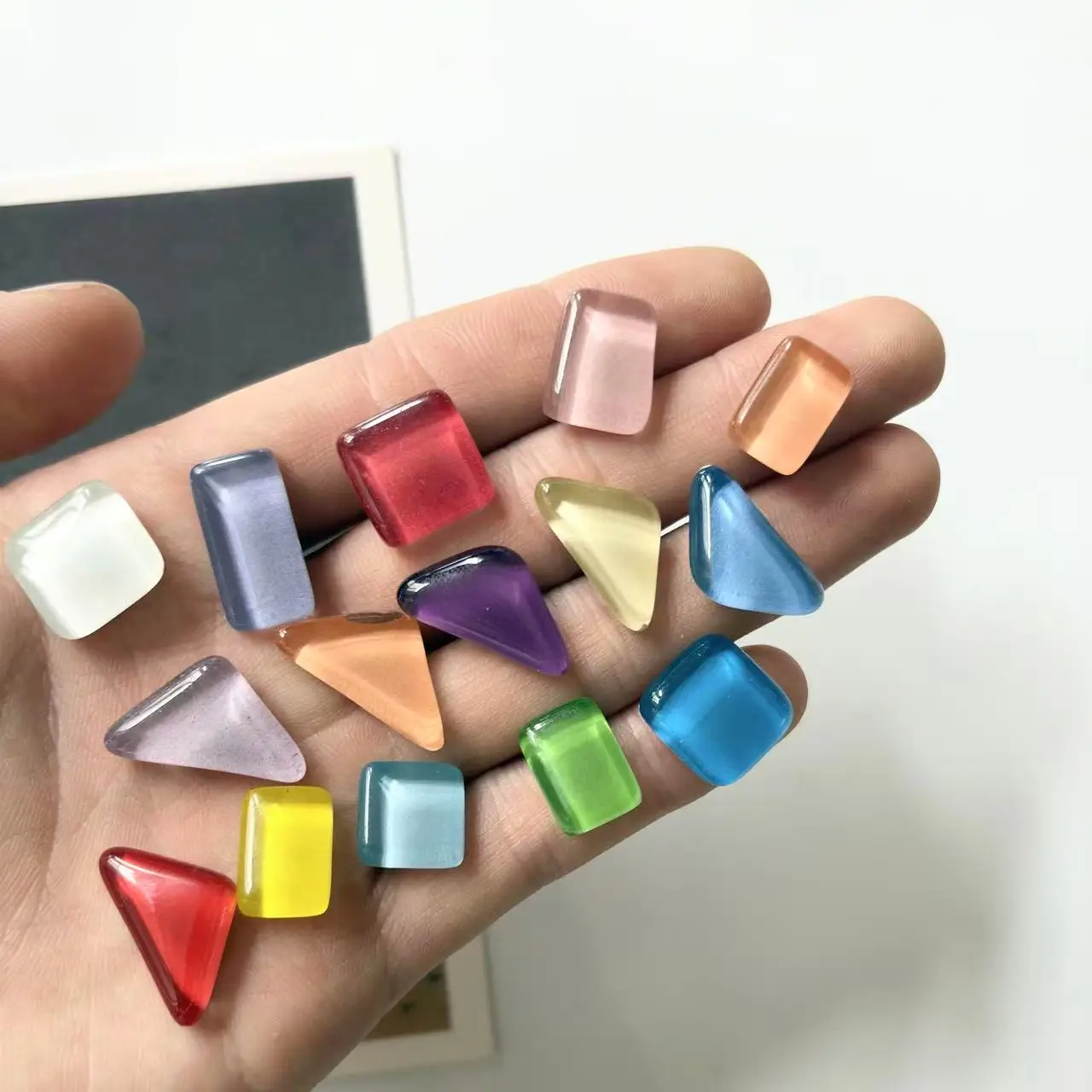 10 Stücke Schöne Glas Unregelmäßige Figur Magnetische Kühlschrank Büro Whiteboard Nachricht Magnetische Dekoration