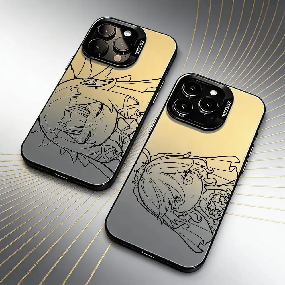 C-Clumbina Moon And F-Furian Whater-God Phone Case For iPhone 16 17 15 14 12 13 Pro Max Black Candy Matte Shockproof Cover