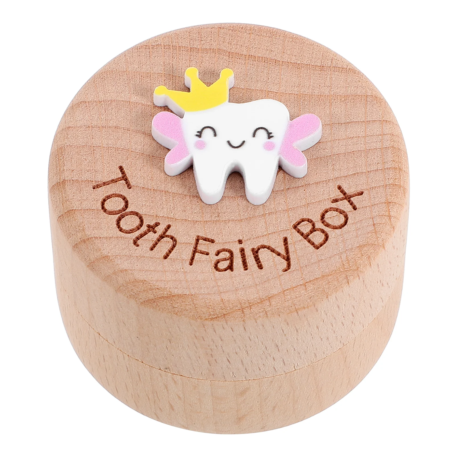 Baby Tooth Holder Children Tooth Storage Container Box Wooden Baby Keepsake Box First Tooth Box Fetal Hair Storage Box