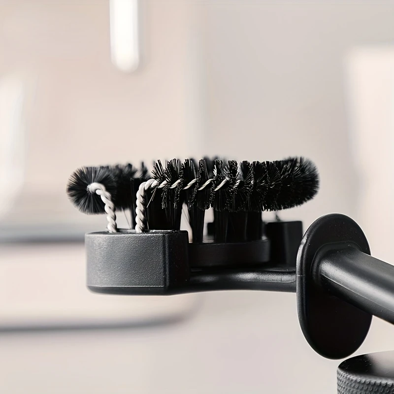 فرشاة تنظيف ماكينة القهوة قابلة للفصل - أداة ماكينة صنع الاسبريسو والنايلون لسهولة التنظيف - تناسب 51/58 مم (2.01 بوصة/2.28 بوصة)