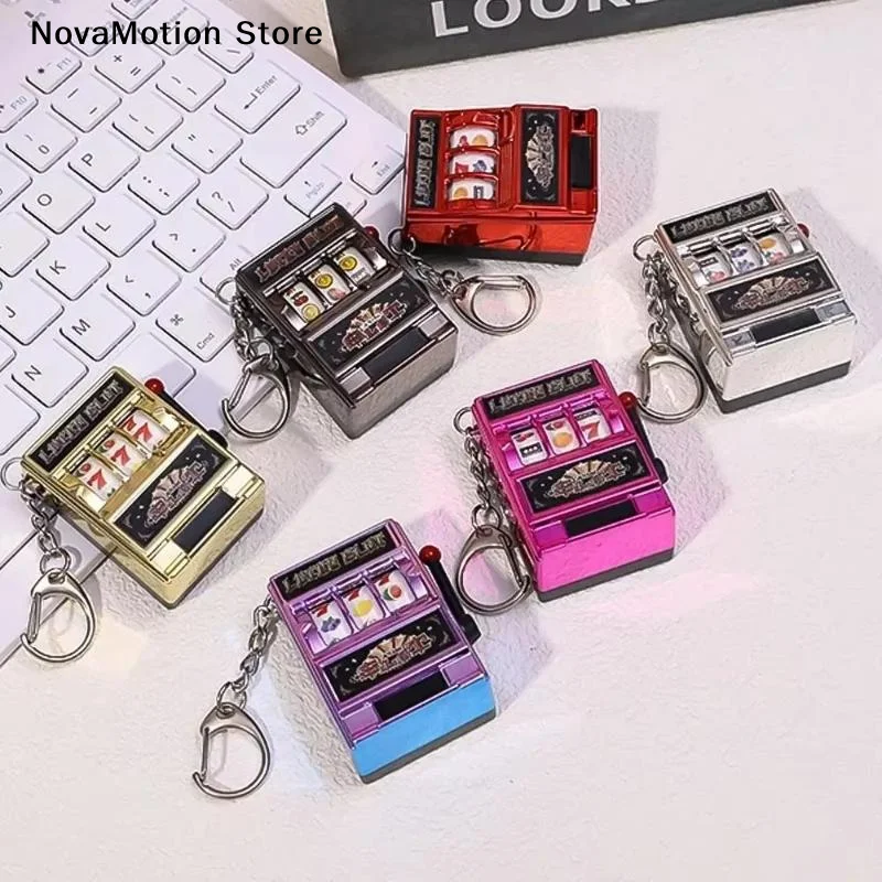 [NM]1Pcs Fruit Machine Slot Machine Toy Keyring Simple Trend Keychain Toy Creative Pendant Key Ring Gift Accessories[NM]