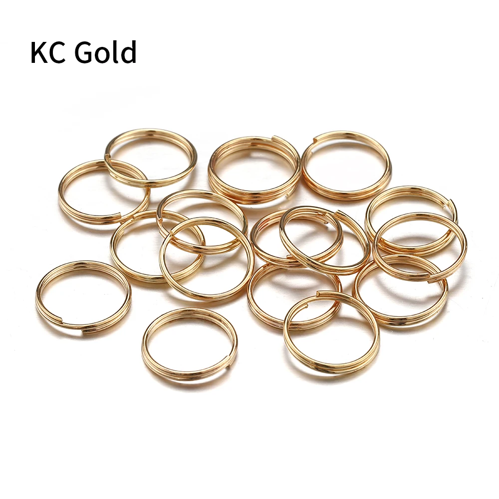 200pcs Key Rings Open Jump Split Rings Double Loops Circle Keychain Ring Holder Connectors for Keychain Jewelry Making Wholesale