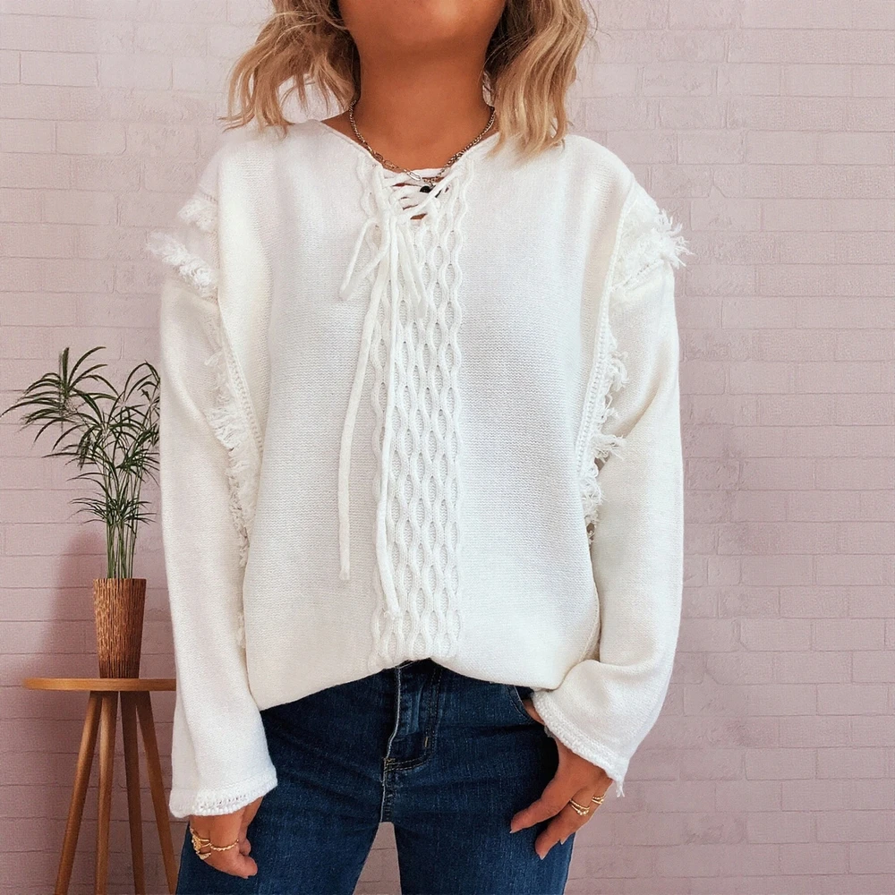 

Осенне-зимний свитер с длинным рукавом и круглым вырезом, прямой стиль, женская мода, материал высшего качества