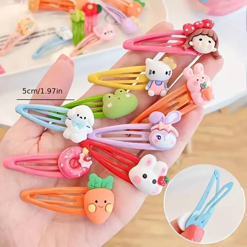 Girls Cute Cartoon Animal Fruit Colorful Children\'s Clip Hair Accessories For Party Gift