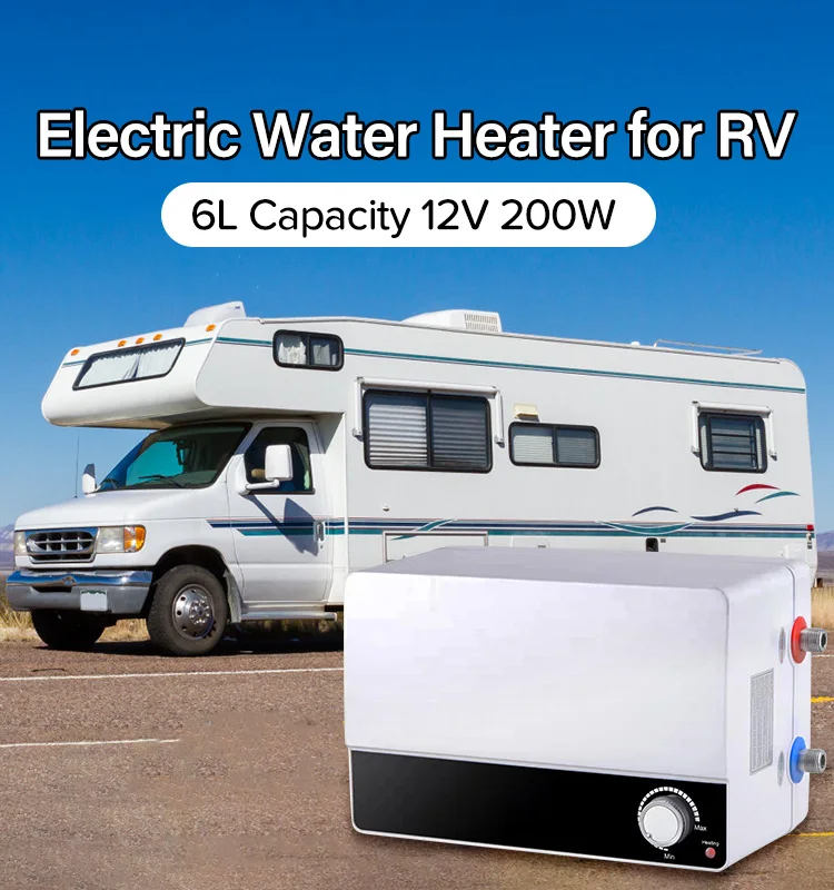 Calentador de Agua de 6L para Acampar, Calentador de Agua para Autocaravana de 12v, Calentador de Agua Eléctrico de 10 Galones para Autocaravana
