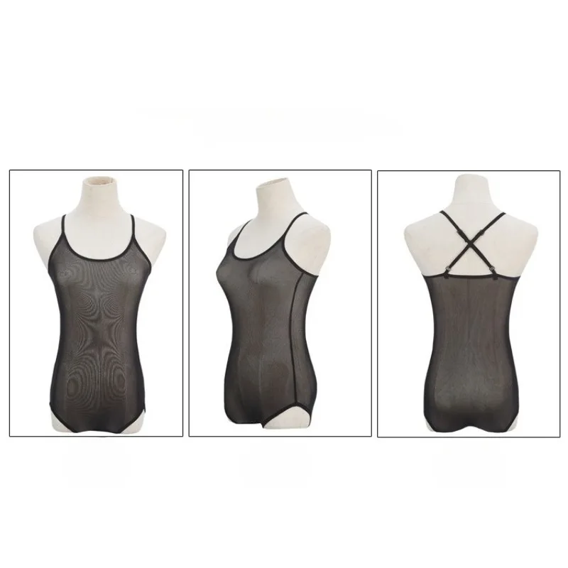 맞춤형 밸리 댄스 의상 베이스 조끼 라틴 댄스 발레 내부 탑 캐미솔 메쉬 허리 보호 및 바디 커버리지