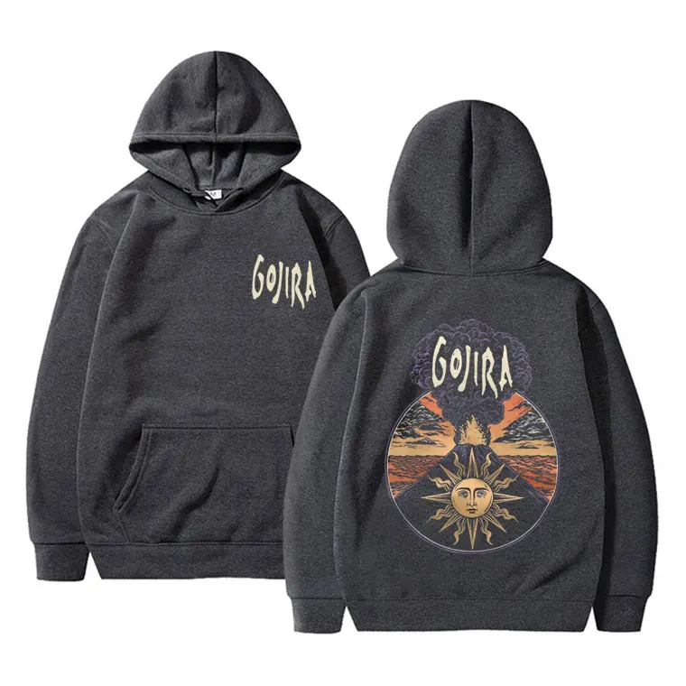 Limited French Metal Band Gojira Magma Music Album Cover Graphic Hoodie Men Women's Vintage Gothic Oversized Hooded Pullover