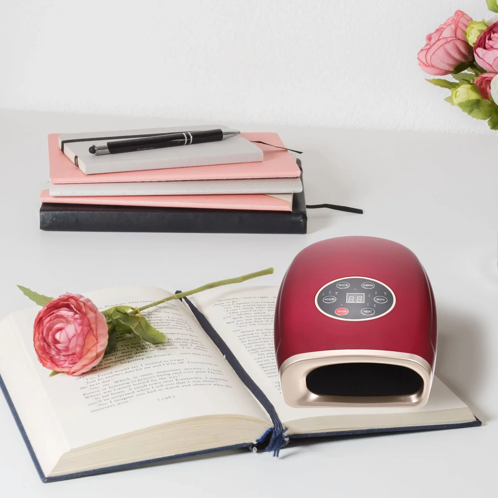 

1 комплект портативного электрического массажера для рук: эргономичный, улучшает кровообращение, снимает боль в запястьях, для домашнего использования