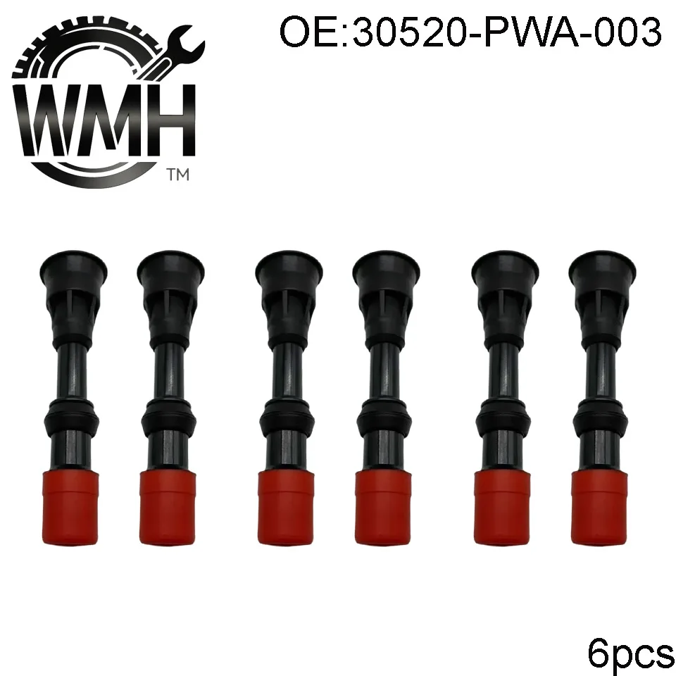 

6 шт. автомобильные аксессуары, резиновая катушка зажигания 30520-PWA-003, подходит для Jazz & Civic Hybrid 2003-2005 годов 1,3 л 30520PWA003
