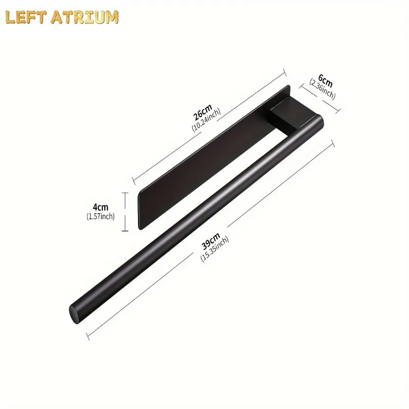 

1 шт., компактный вешалка для полотенец из нержавеющей стали, настенный органайзер для полотенец и аксессуаров для ванной комнаты без перфорации