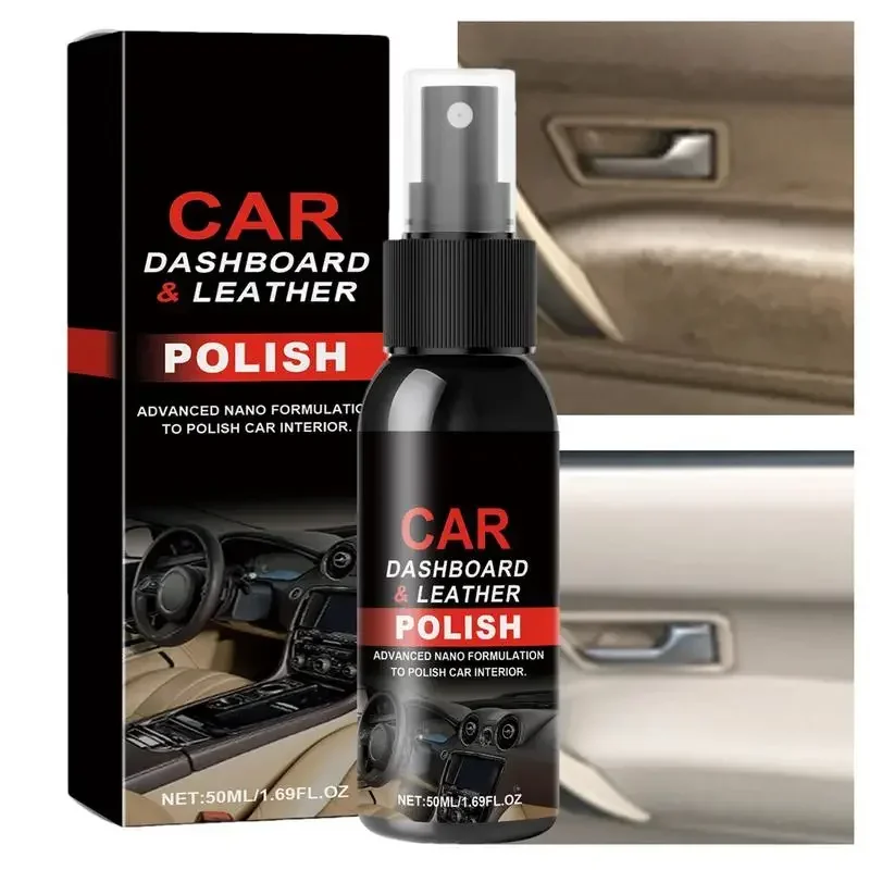 Car Plastic Restorer Cleaner Dashboard Leather Polish Coating Plastic Parts Refurish Back Gloss Spray Interior Cleaning Detailer