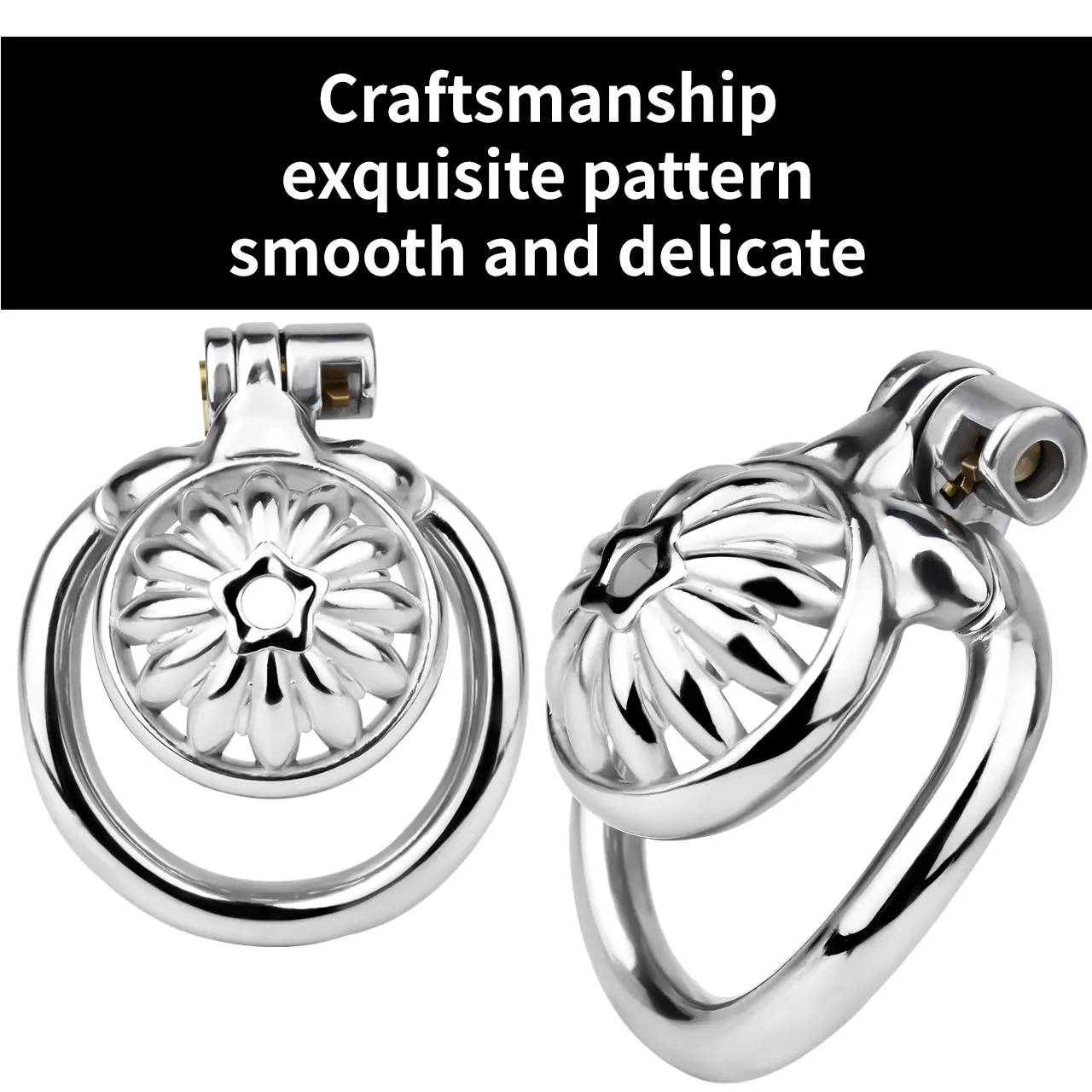 LICKER Stainless Steel Chastity Cage Device With Metal Silicone Catheter Penis Bondage Cock Cages Dick Lock BDSM Games For Men 6