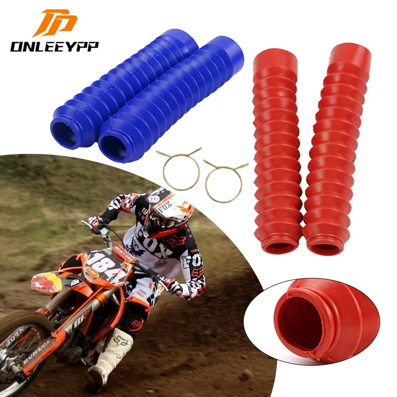 

ONLEEYPP Motorcycle Rubber Front Fork Dust Boot For Off Road Dirt Bike Front Fork Cover Protector Motocross Accessories