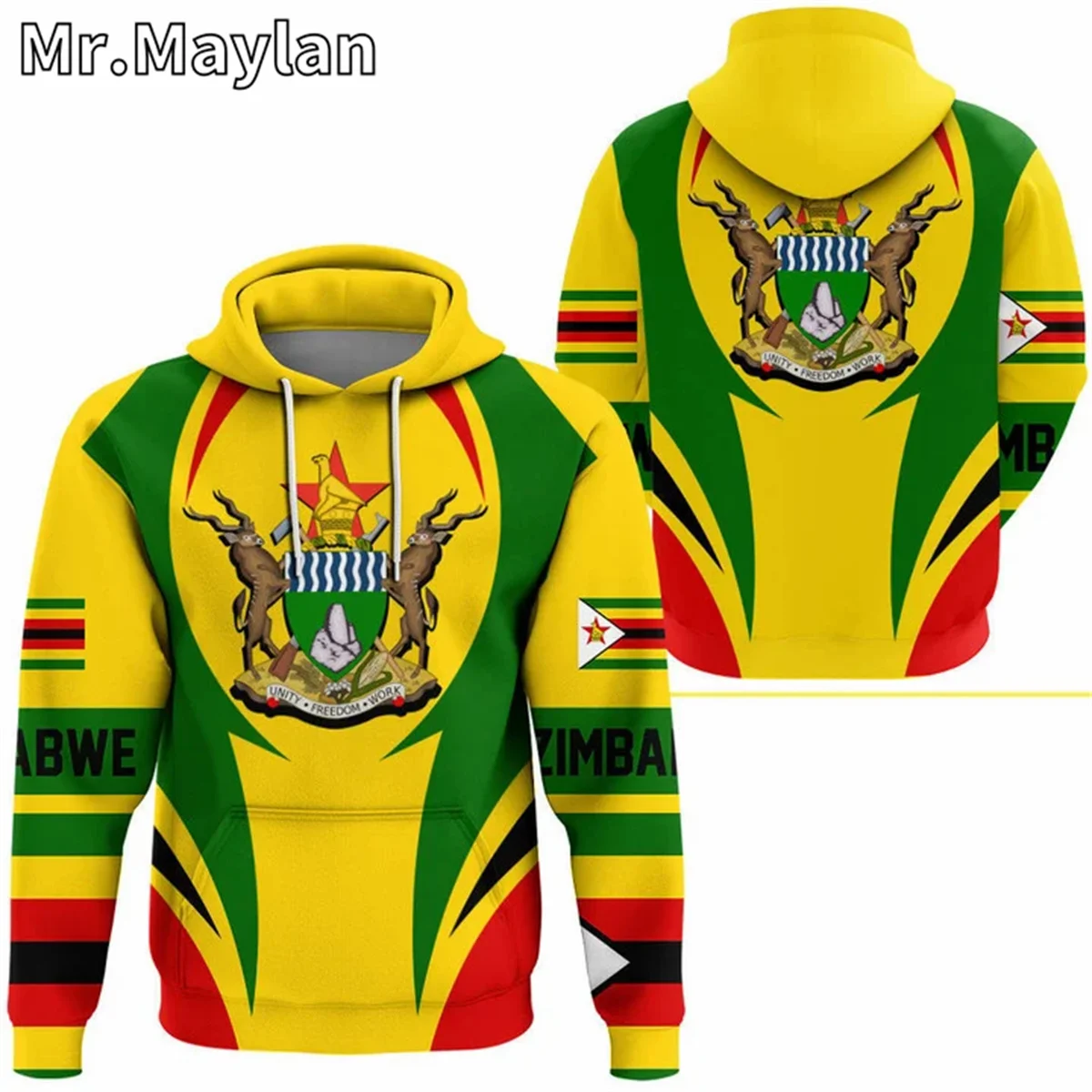 

AFRICAN HOODIE Country ZIMBABWE Flag 3D Printed Unisex Hoodies Men/Women Streetwear Zip Pullover Casual Jacket Tracksuits JK-189