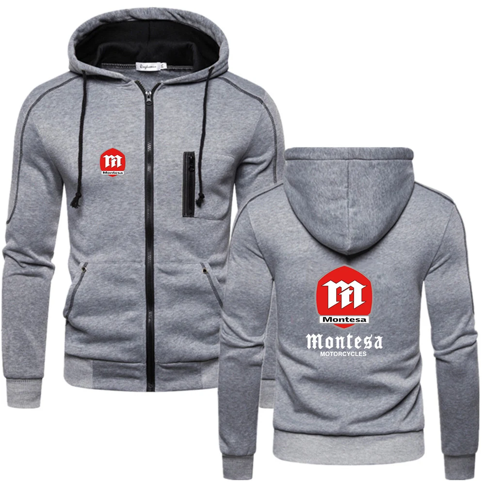 2023 New Men Montesa Motorcycle Fashion Brand Hoodies Spring and Autumn Comfortable Casual Solid Color Sweatshirt Tops