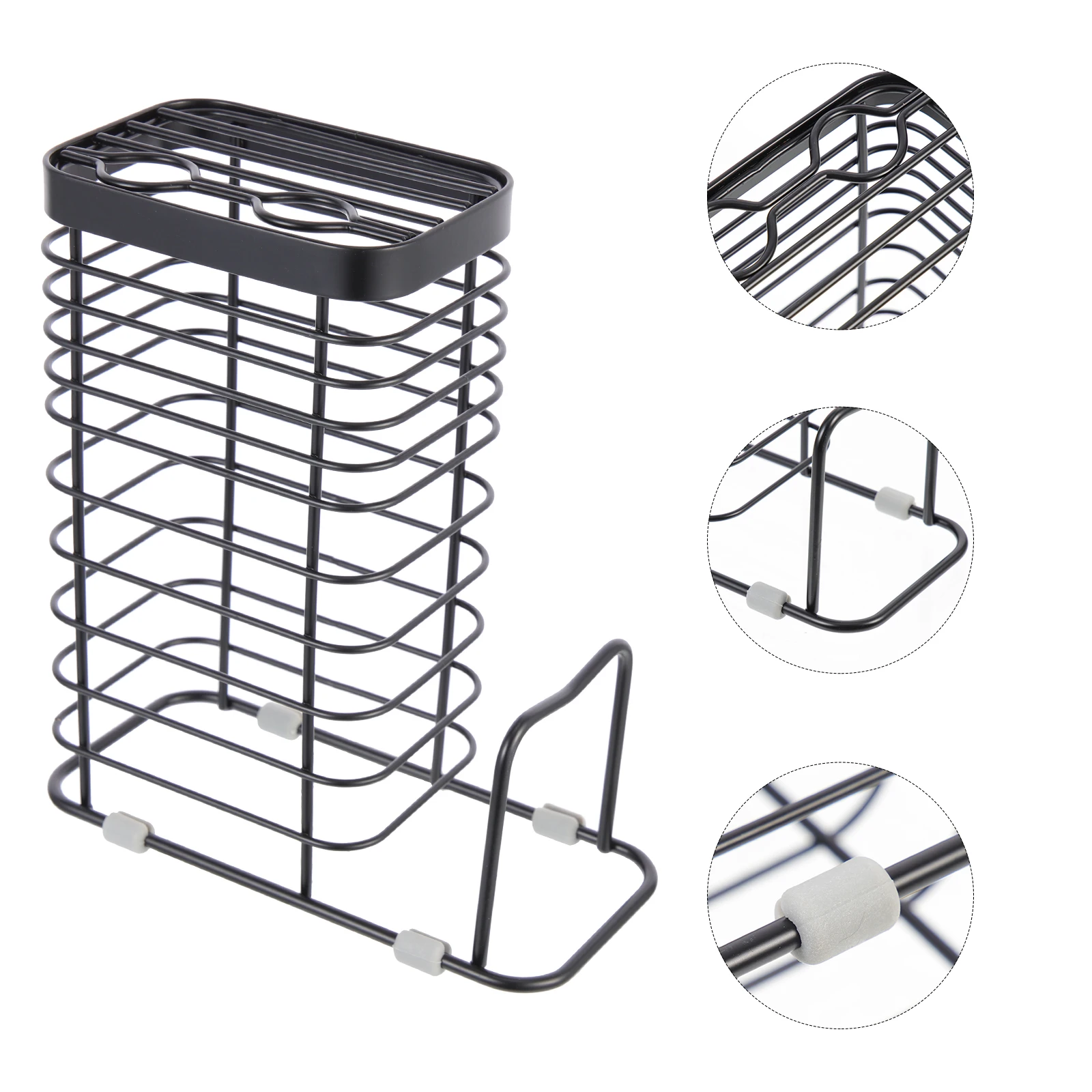 

Creative Multi-Grid Cutter Holder Kitchen Storage Stand Stainless Steel Breathable Household Organizer Accessory For
