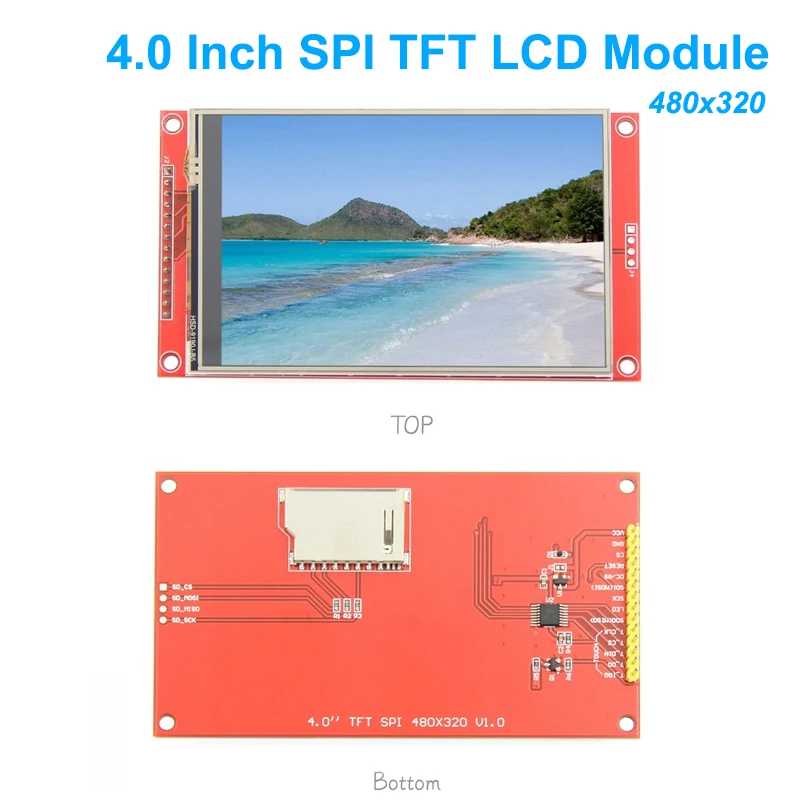 4.0 Inch SPI TFT LCD Module Resistive Touch Screen 4.0