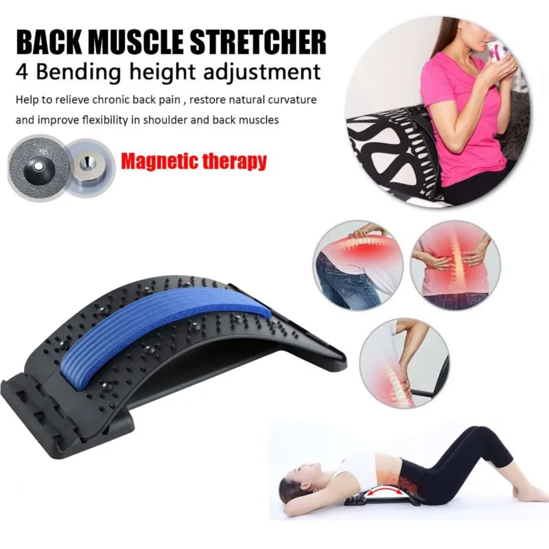 

Support Spine Pain Relief Chiropractic Back waist massage stretcher Pain Relief Chiropractic Posture Corrector Relax Lumbar