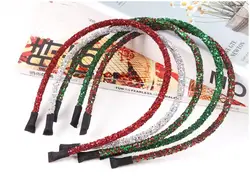 New European and American Christmas Day Women's Glitter Glitter Fine Hairband