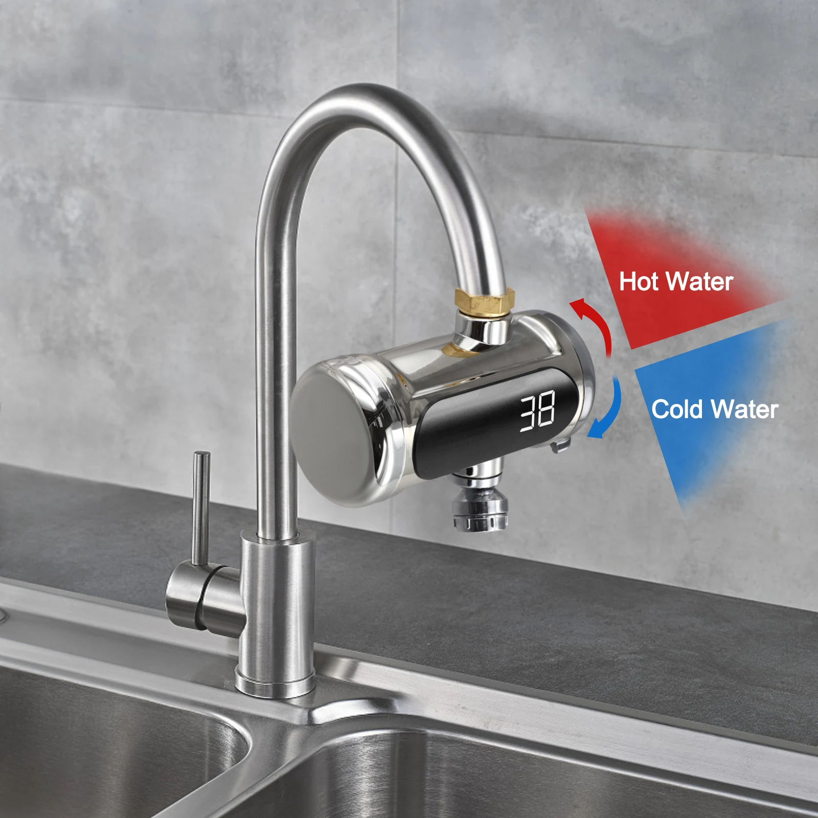 

Смеситель с подогревом, смеситель для бассейна, 137x65 мм, 3000 Вт, смесители, не требующий установки бассейна, садовая студия