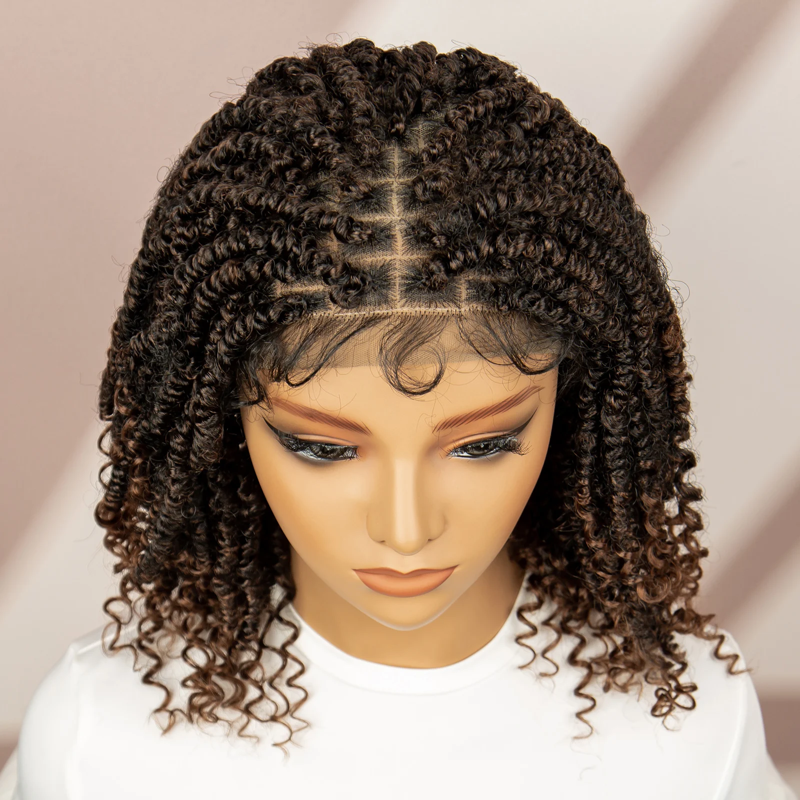 Dreadlocks Braided Wigs Lace Front Braided Wigs Short Box Braided Wigs for Women with Baby Hair Ombre Lace Braids Wigs