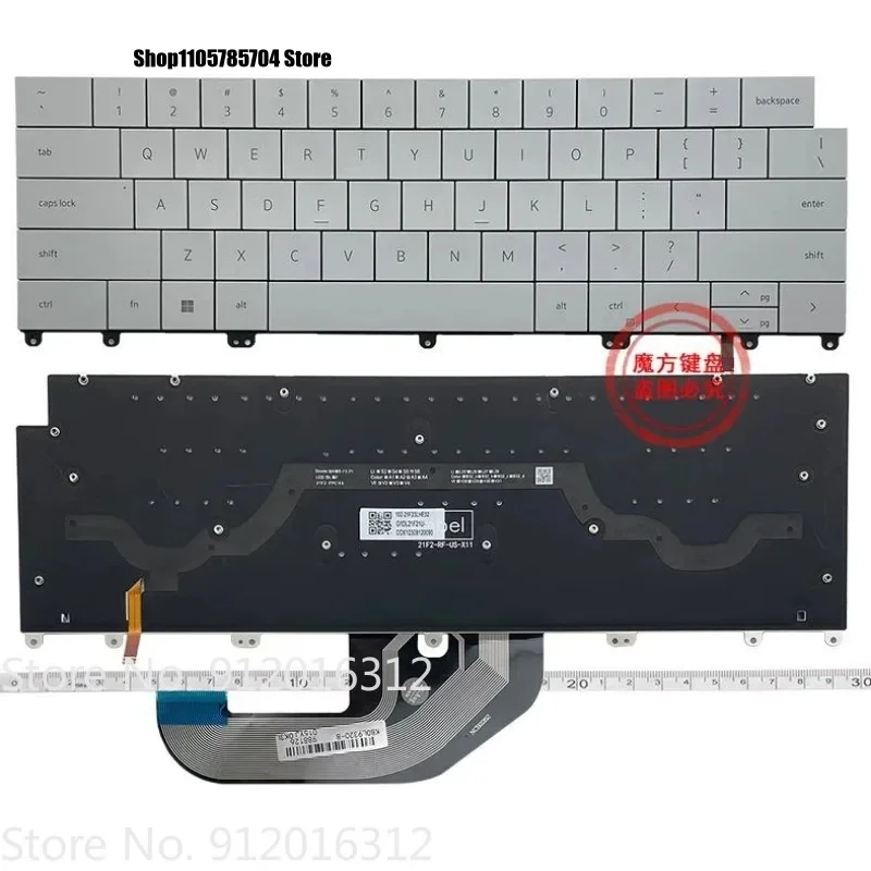 DL New US Keyboard for DELL XPS 13 Plus 9320 9330 9340 P151G 2022 Laptop Keyboard With backlight