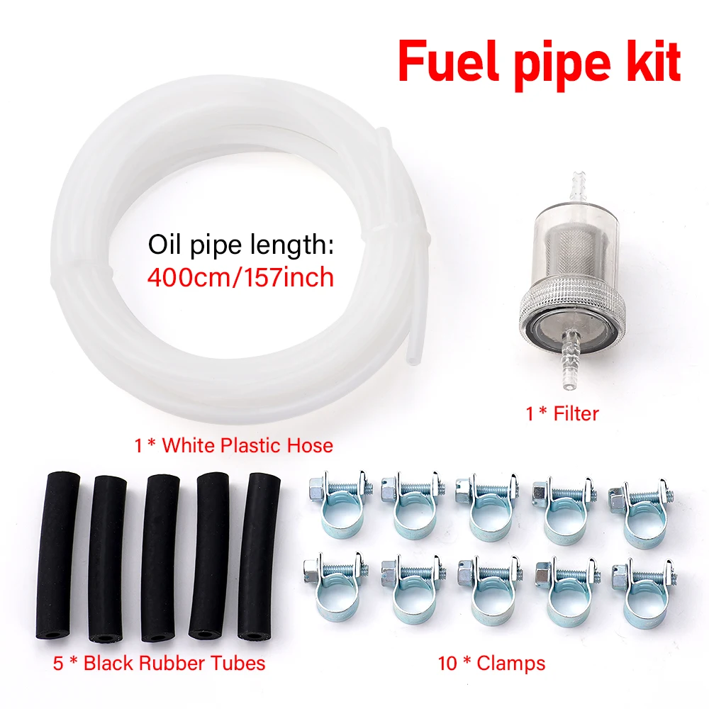 4M Replaceable Parking Heater Fuel Line Kit Fuel Tank Standpipe Kit for Eberspacher/ Webasto Heater Diesel Hose Clip