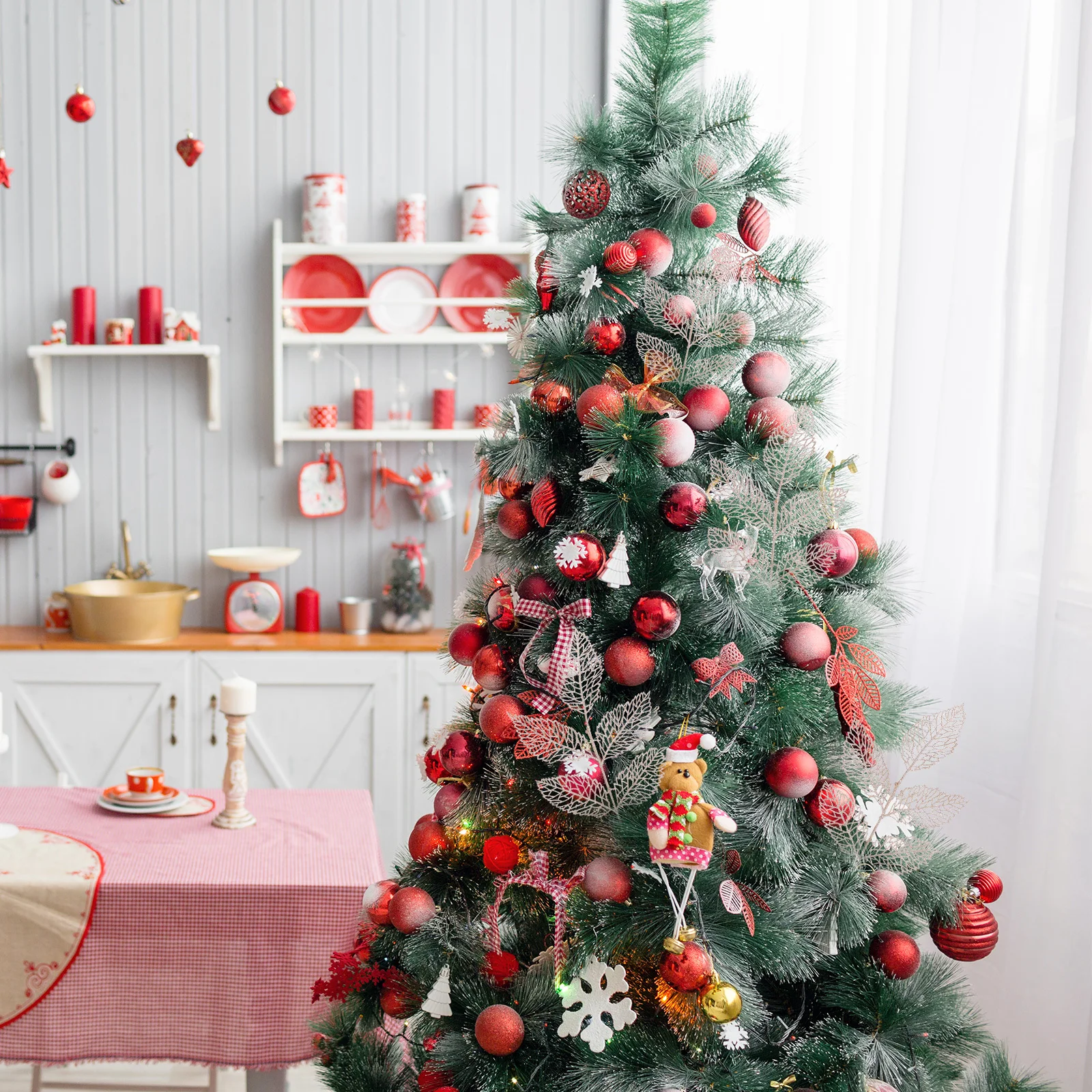 

10Pcs Fake Christmas Leaves Decor Artificial Xmas Party Supplies Ornament Christmas Simulation Leaves Party Adornment