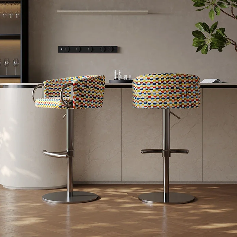 

m Luxury Minimalist Bar Stools Aesthetic Relaxing Modern Design Bar Chairs Nordic Restaurant Back Taburete Alto Bar Furniture m