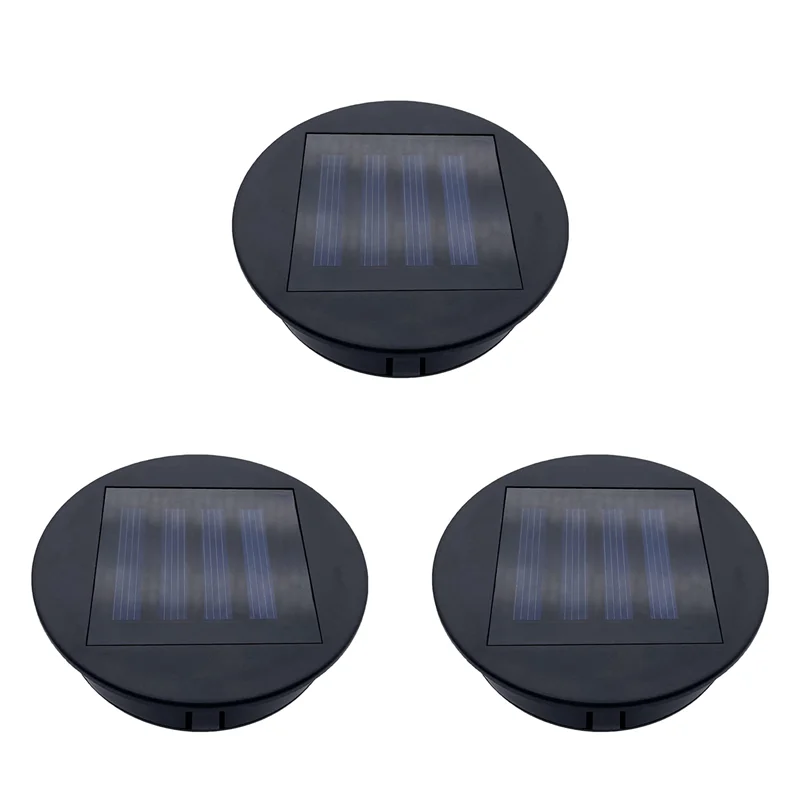 6 Pack Solar Lights Replacement Top For Lanterns, Waterproof Round Solar Lanterns Replacement Accessories(3.15 Inch)-Y47A
