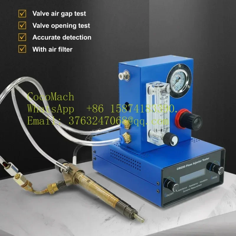 CRI250 Piezo Injector Tester, TIP2209 AHE Stroke Simulator & Air Residual Gap Gauge for Siemens Common Rail