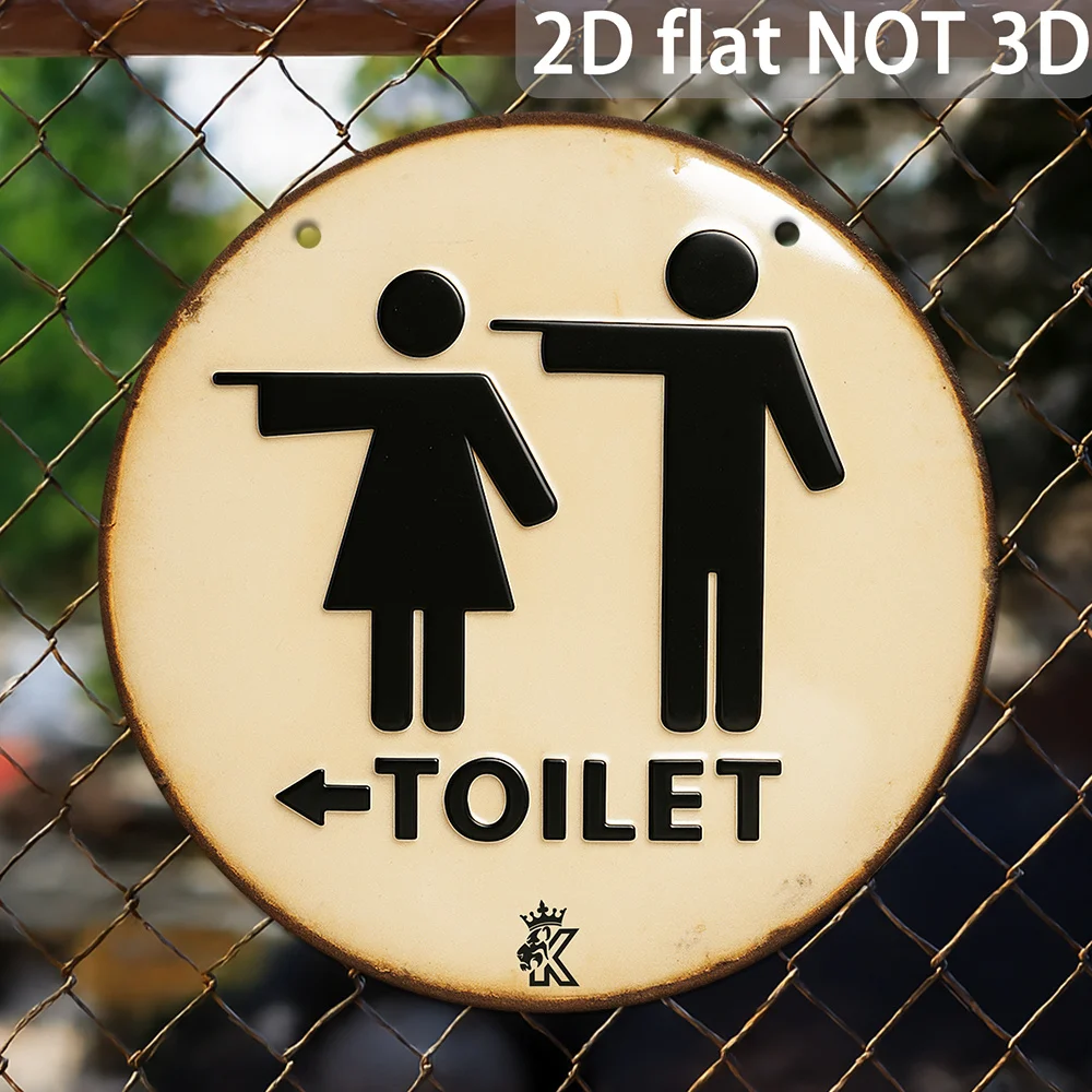 CIFBUY Vintage Aluminum Wall Art Waterproof Durable For Home Bar Garage Indoor Outdoor Funny Restroom Arrow Decor Sign