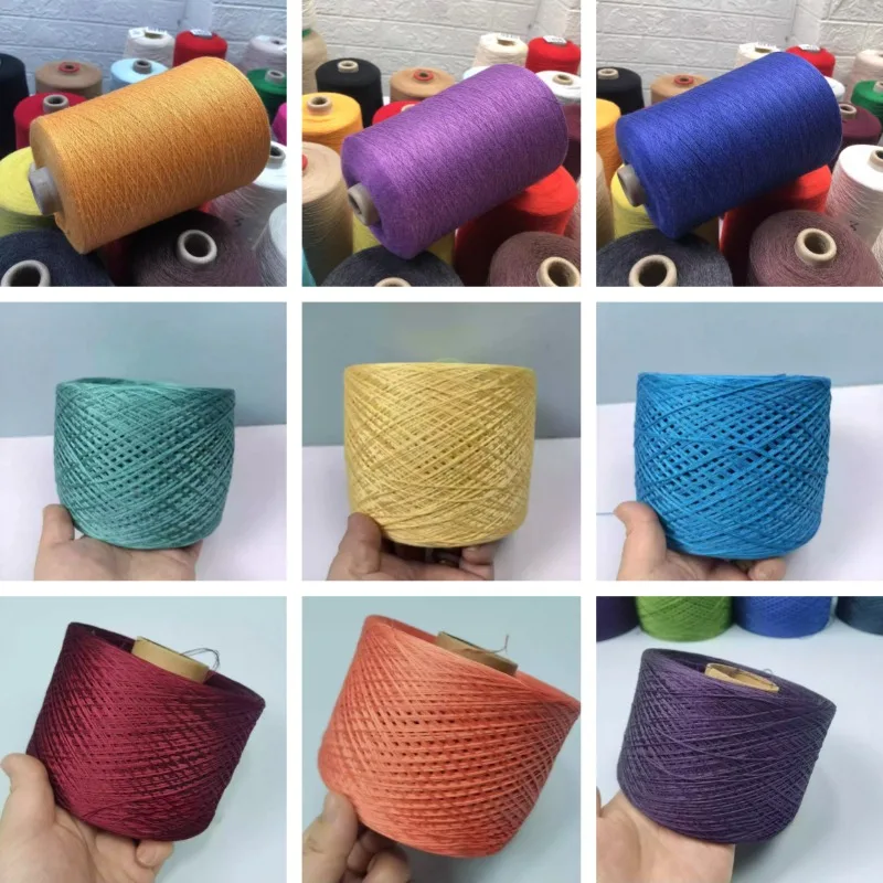 500 g/Rolle, 70 % Seide und 30 % Baumwolle, 4-strängiges natürliches Strickgarn, feines DIY handgestrickte Kleidung/Mütze, dekorativer Häkelgarn