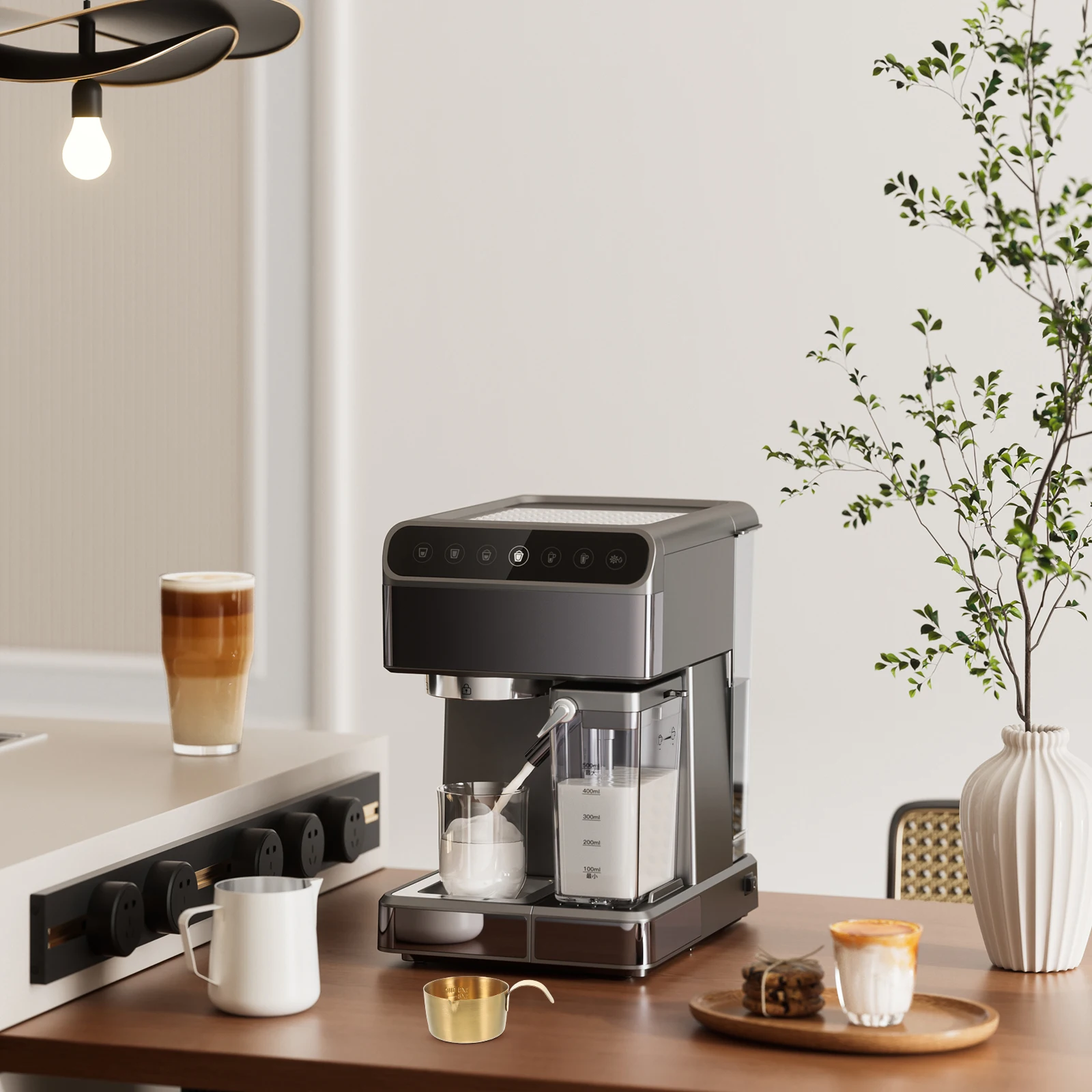 

Stainless Steel Espresso Shot Cups 80ml Coffee Measuring Cup Milk Frothing Pitcher Espresso Pourer Accessories Metal Creamer