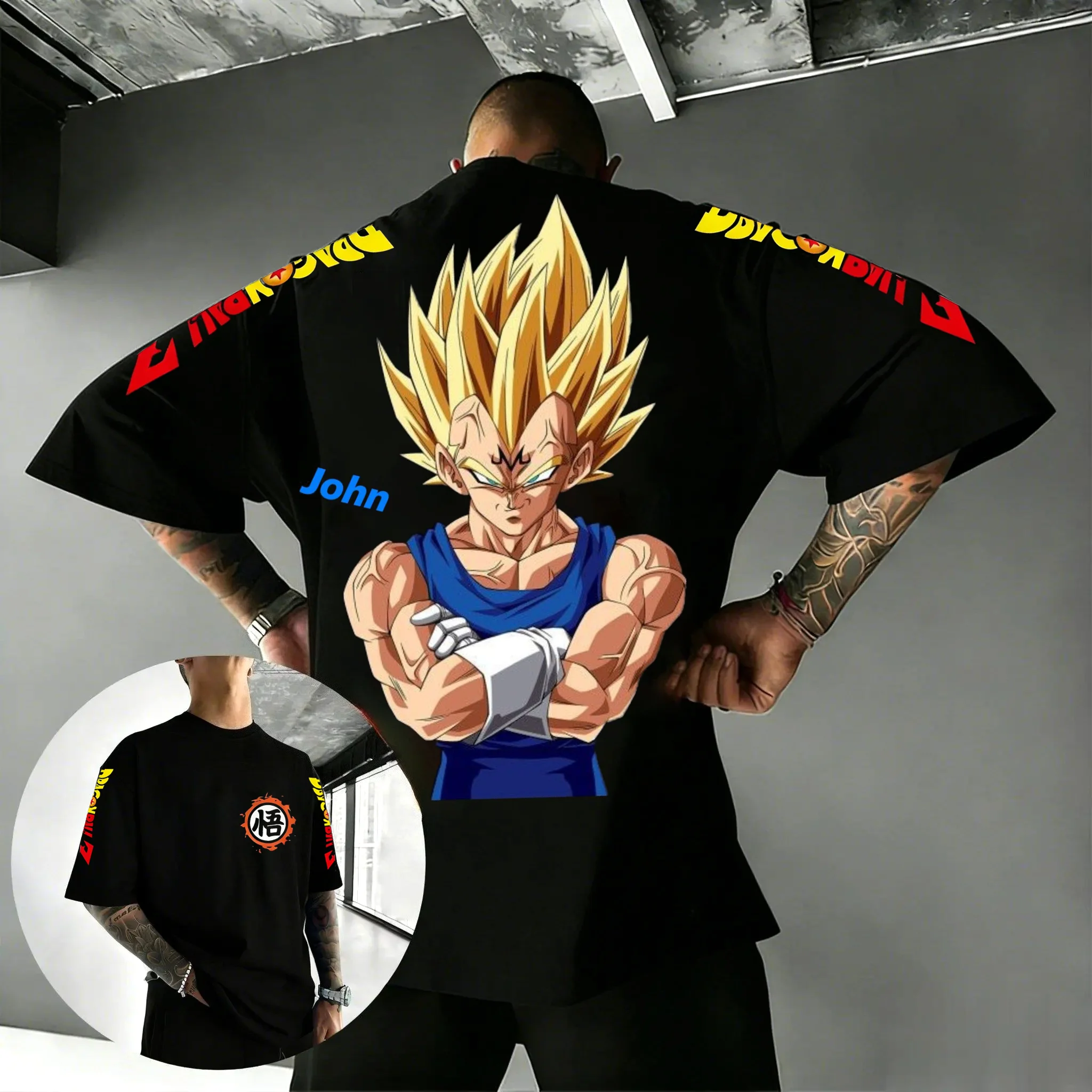 

Dragon Ball Goku Japanese Anime Men's T-Shirt Hot Blood Classic Portrait Cotton Fashion High Street Unisex Harajuku Y2K Women's