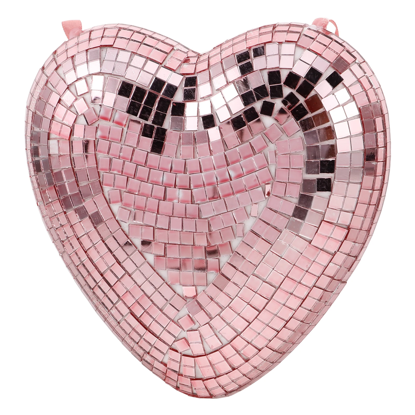 

Retro Disco Heart Decoration Glass Foam Hanging Ornament Party Wedding Home Bar Decorative Rainbow Mirror Ball KTV Stage Prop