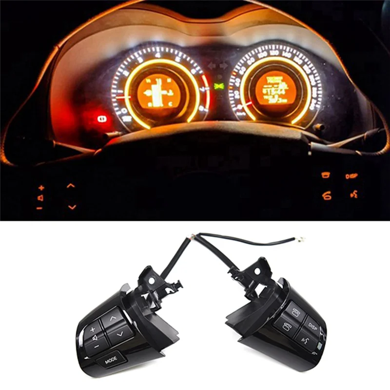 

Steering Wheel Audio Control Button Cruise Switch Replacement Parts For Toyota Corolla / Wish / Altis 2010-2013 Bright Black-M53