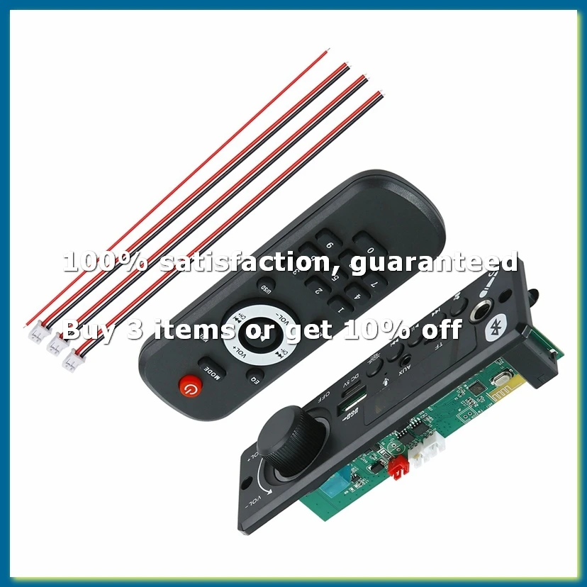 Bluetooth MP3 WAV Decoder Board Amplifier Handsfree Car Audio Microphone USB TF Radio Mp3 Player Speaker-DTD2