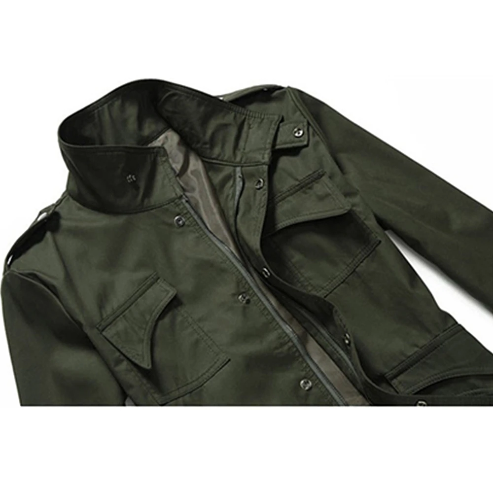 MwOiiOwM Casual Outwear Men\'s Jacket Zip Coat Jacket Dark Gray, Black, Army Green