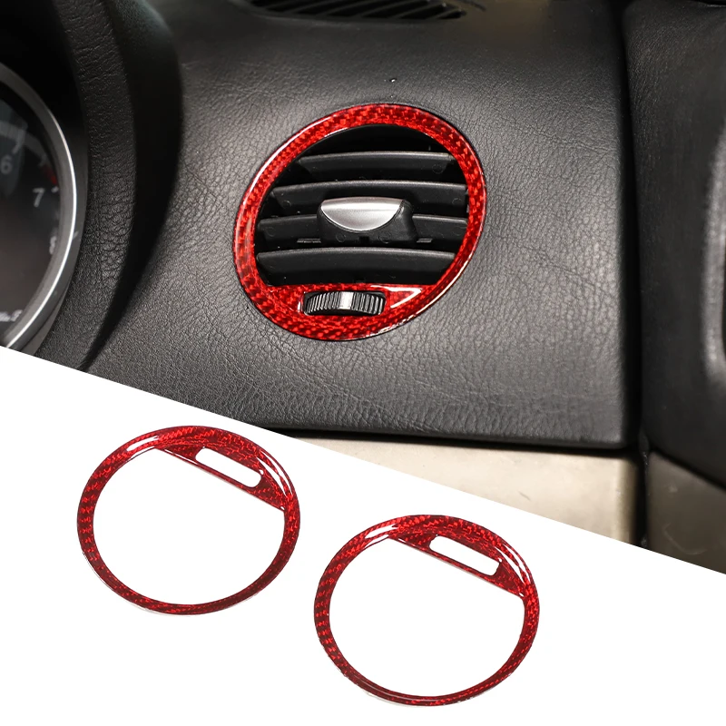 Dashboard Side AC Outlet Bezel Cover Real Carbon Fiber Side Air Vent Ring Trim For Alfa Romeo 159 Brera Spider 939 2004-2011