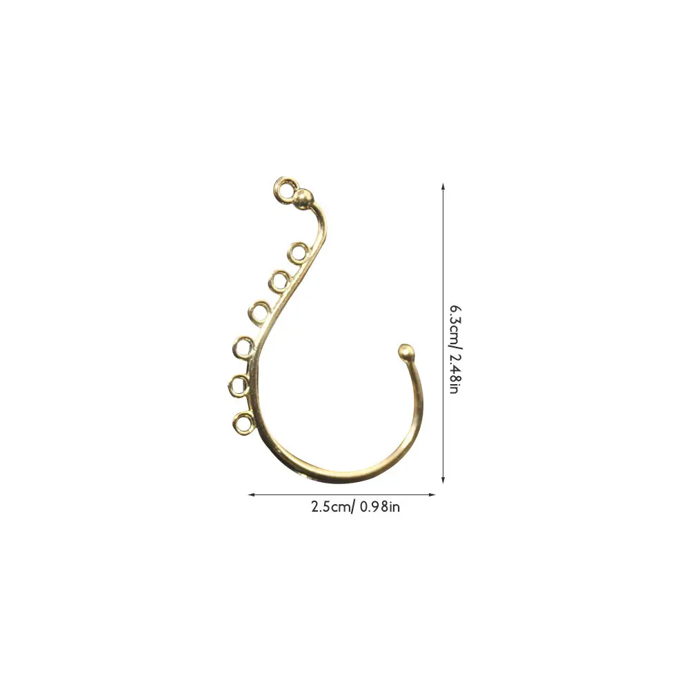 10Pcs Ancient Style Hairpin Earring Hooks Alloy Smooth Light DIY Ear Jewelry Making Accessories Earring Hooks DIY Ear Cuffs