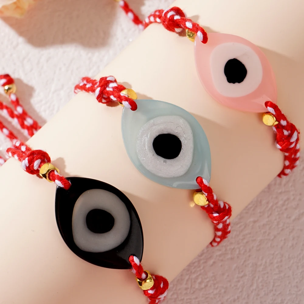 Go2boho Tradition Spring is Coming Trendy 2024 New Double-Layer Resin Evil Eyes Luck Rope March Greek Bracelets for Women