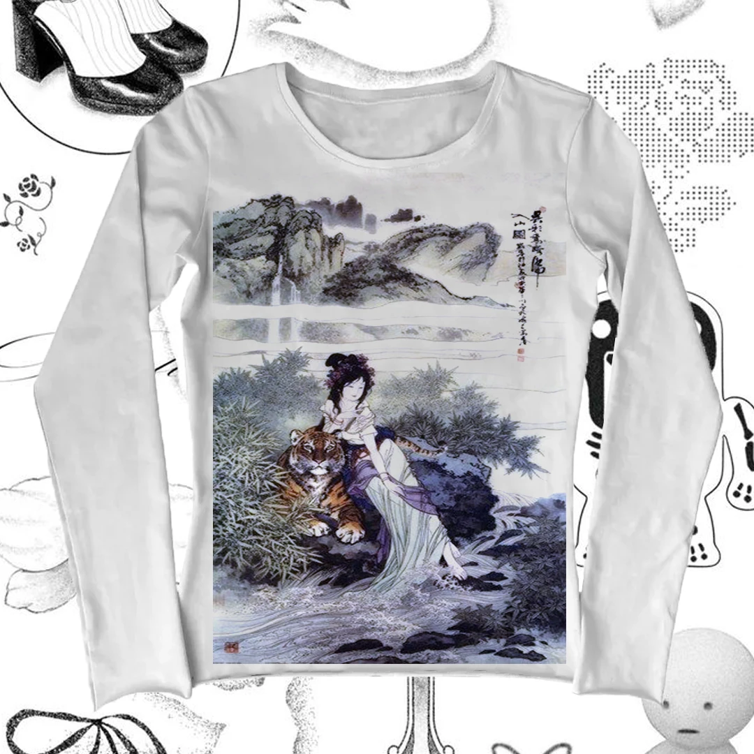 Anime Girl Grunge Clothes Y2k Top Shoujo Girl Style Women's Cropped Baby Tees Y2k Kitty Aesthetic Clothing Emo Woman T-shirts