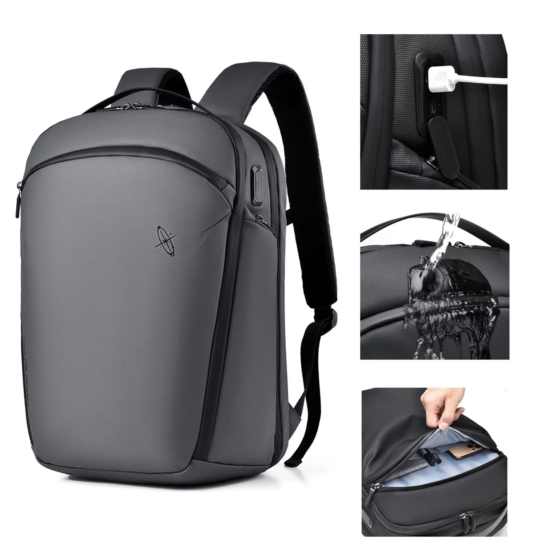High-end Backpack TYPE-C 15-16inch Laptop Business Men's Bag Travel Fashionable And Convenient Single Shoulder Crossbody Bag