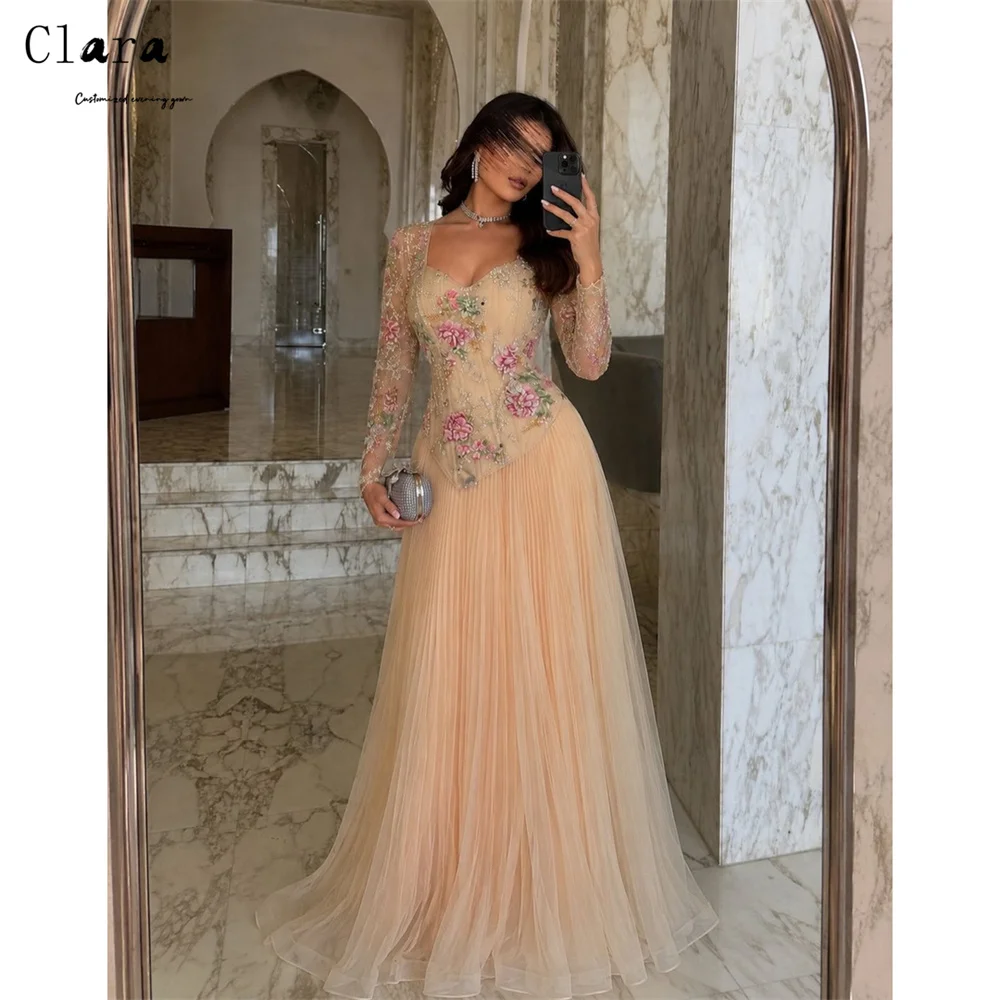 Clara Maßgeschneidertes Himmelblau Fishtail-Blumen Sweetheart Elegantes Abendkleid für Damen Luxuriöses Partykleid 2026 Damen Langes Ballkleid