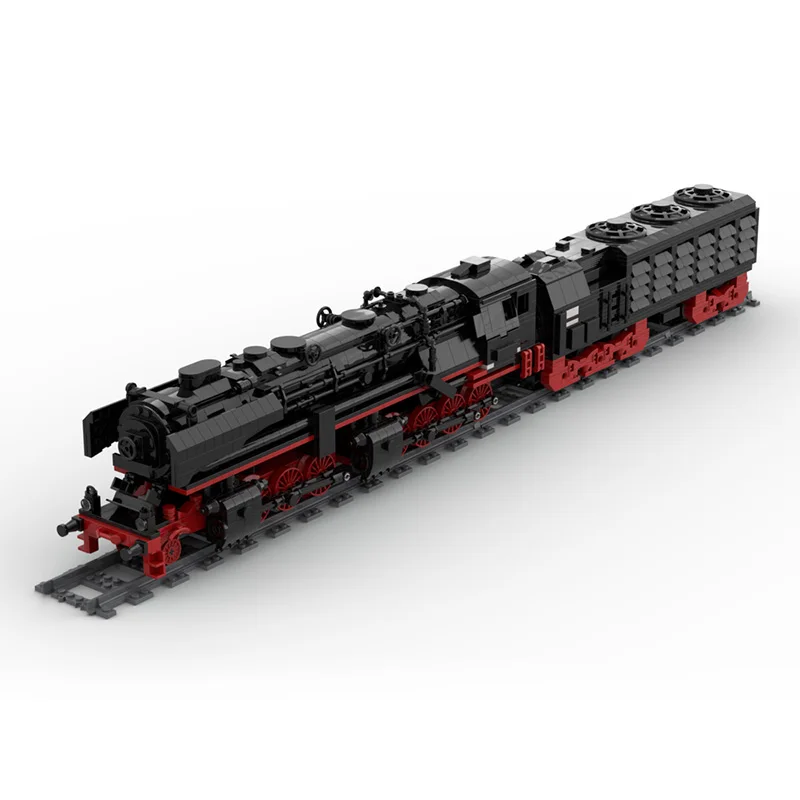 QWERT City Car Model MOC Building Bricks Railway Passenger Train Modular Technology Children Holiday Gifts Assemble Toys Suit view 2