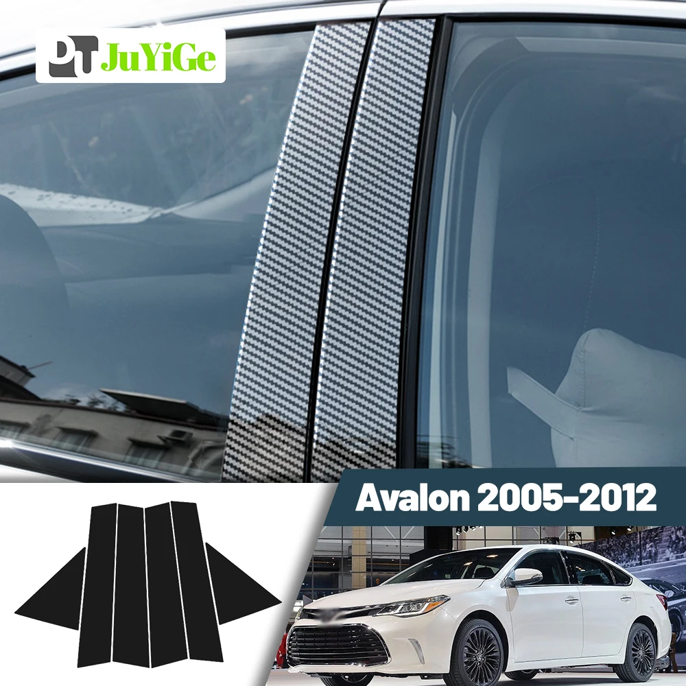 

Glossy Black Carbon Fiber Window Door Deal B C Pillar Post Cover Sticker For Toyota Avalon XX30 2005-2012 2006 2007 2008 2009