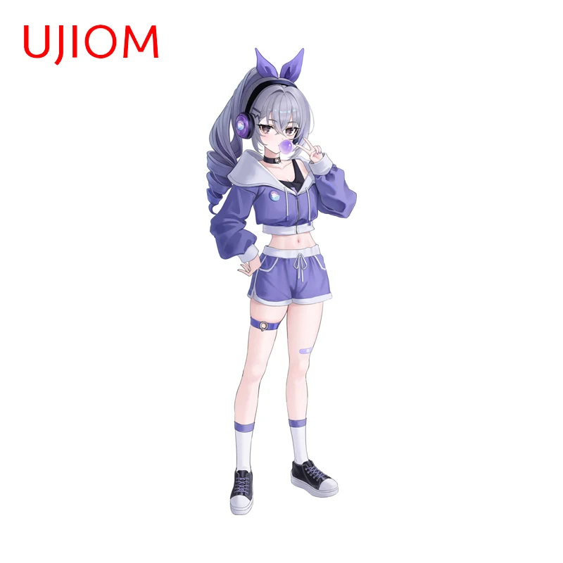UJIOM Honkai Star Rail Cute Anime Waifu Silver Wolf Wall Sticker Special Waterproof Vinyl Decal Appropriate for Game Room Decor