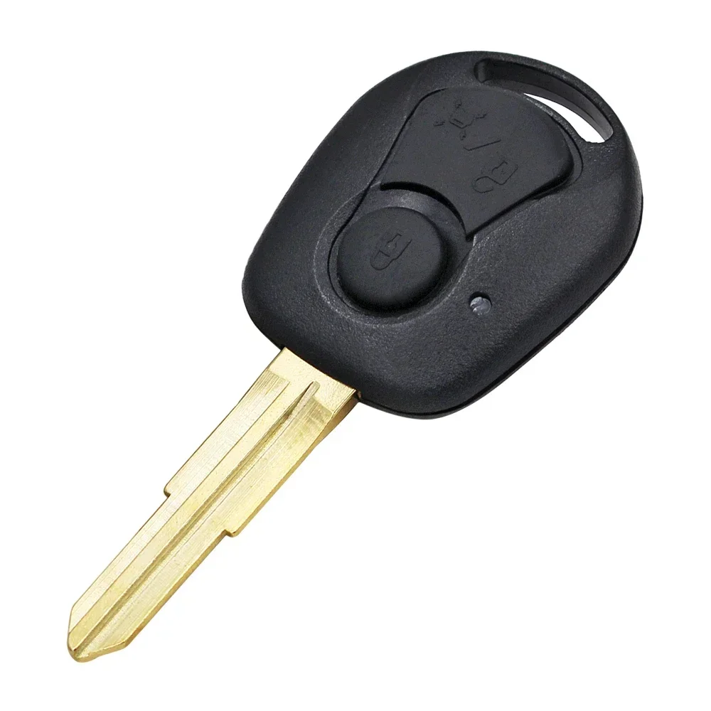 Ecusells 2 Button Remote Key Shell Case Smart Car Key Housing Cover Fob for Ssangyong Actyon Kyron Rexton Uncut Blade